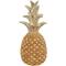 13" Gold Textured Pineapple Fruit Sculpture with Carved Top